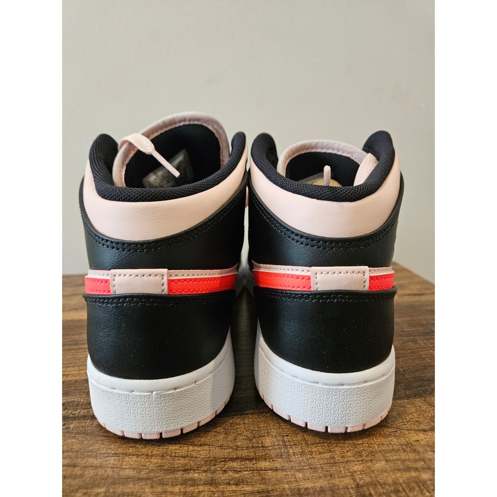 Nike Air Jordan 1 Mid Atmosphere Pink Black 554725-604 GS Size 7Y Womens 8.5 - Picture 6 of 10